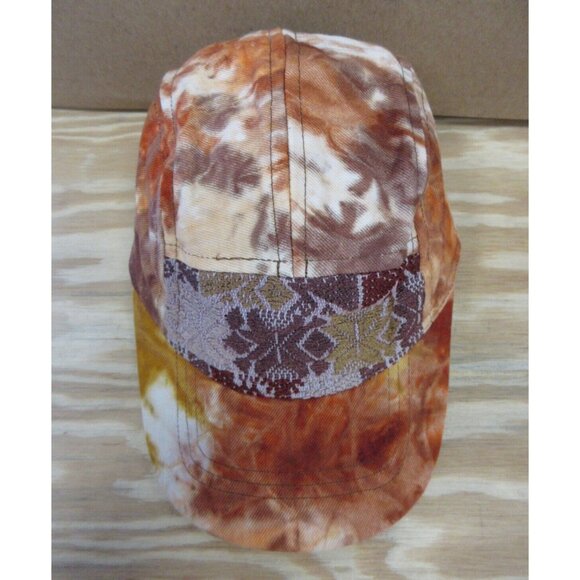 Ixchel Hat Cap Hook Loop Strap Tie Dye Patchwork Paneled Embroidered - Picture 2 of 11